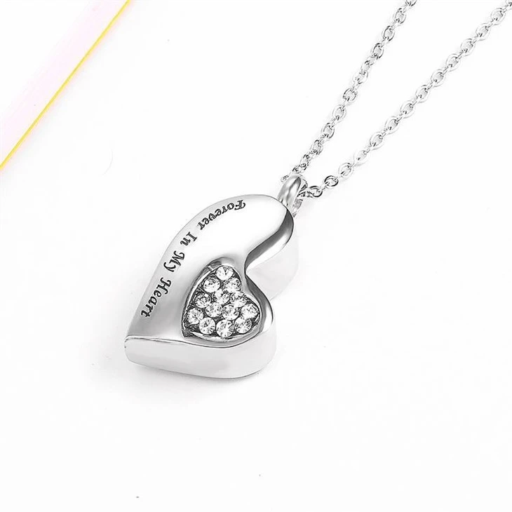 cross memorial ashes urn pendant necklace