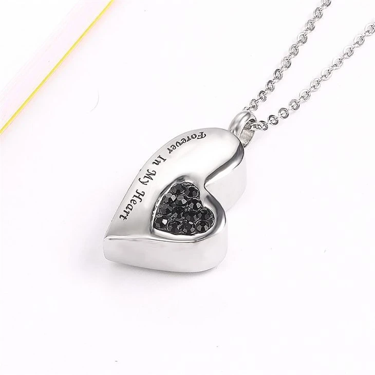 heart necklace to put ashes in