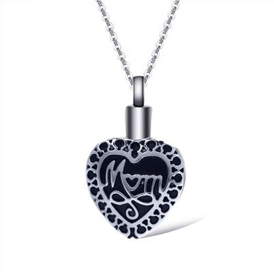 Ogrlica za upepelitev srca iz nerjavečega jekla