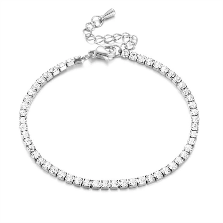 Teniška zapestnica iz nerjavečega jekla