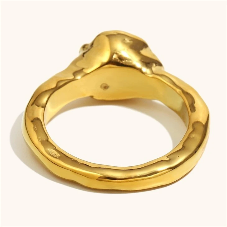 Champagne CZ Molten Ring best