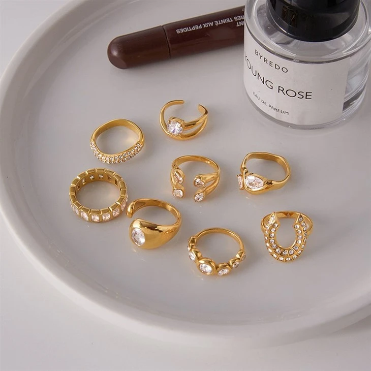 Minimalist Open Zircon Rings high quality