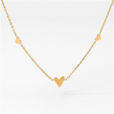 Luštna trojna srčna ogrlica