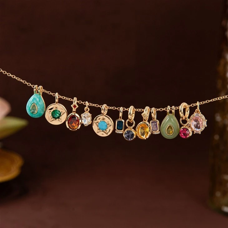 Vintage Natural Stone Stainless Steel Birthstone Charms best